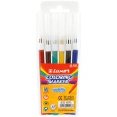 Фломастеры "Coloring" 06цв., ПВХ уп., европодвес 6101/6 WT Фломастеры "Coloring" 06цв., ПВХ уп., европодвес 6101/6 WT